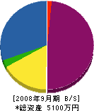 三晃営繕建設 貸借対照表 2008年9月期