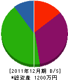 嶋田庭樹園 貸借対照表 2011年12月期