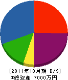 髙城電機 貸借対照表 2011年10月期