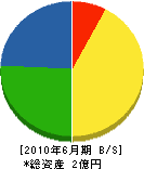 清田建設 貸借対照表 2010年6月期