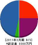 高広工務店 貸借対照表 2011年3月期