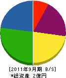 鈴木建設 貸借対照表 2011年9月期
