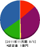 長谷川鐵工所 貸借対照表 2011年11月期