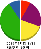 加藤塗装 貸借対照表 2010年7月期