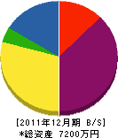 大功土木 貸借対照表 2011年12月期