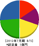 辻芳組 貸借対照表 2012年7月期