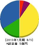 金沢市清掃 貸借対照表 2013年1月期