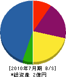 梅田組 貸借対照表 2010年7月期