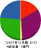 関西地下水源開発 貸借対照表 2007年12月期