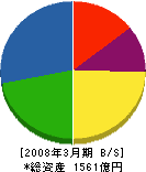 日東紡績 貸借対照表 2008年3月期
