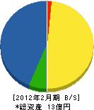 武藤電気商会 貸借対照表 2012年2月期
