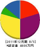 安井工業所 貸借対照表 2011年12月期