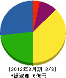 田中建材工業 貸借対照表 2012年3月期