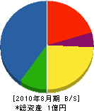 津南住宅 貸借対照表 2010年8月期