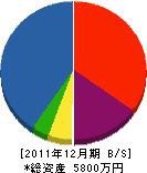 嶋水道工事店 貸借対照表 2011年12月期