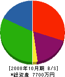 田中工務所 貸借対照表 2008年10月期