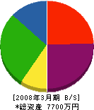 大川工務店 貸借対照表 2008年3月期