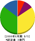 香川組 貸借対照表 2008年8月期