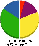 松田設備 貸借対照表 2012年8月期