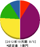 浅田工業 貸借対照表 2012年10月期