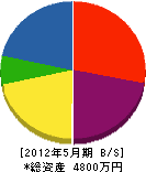 渡邉工業 貸借対照表 2012年5月期