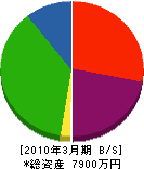 植田工務店 貸借対照表 2010年3月期