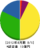 松井建設 貸借対照表 2012年4月期