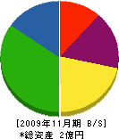 引田電化 貸借対照表 2009年11月期
