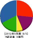 飯田建設 貸借対照表 2012年9月期