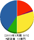 菅甚建設 貸借対照表 2013年3月期