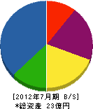 飯塚工業 貸借対照表 2012年7月期