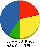 竹腰工業所 貸借対照表 2010年12月期