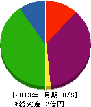 大渕建設 貸借対照表 2013年3月期