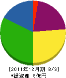 平川 貸借対照表 2011年12月期