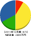 大島電気商会 貸借対照表 2011年12月期