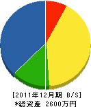 村上石材工業所 貸借対照表 2011年12月期