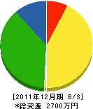 井上電気工事店 貸借対照表 2011年12月期