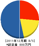 松村産業 貸借対照表 2011年12月期