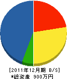 谷井電気商会 貸借対照表 2011年12月期