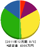 倉田重機建設 貸借対照表 2011年12月期