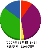 原田板金工業所 貸借対照表 2007年12月期