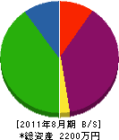 三桜電機 貸借対照表 2011年8月期