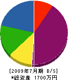 青嶋組 貸借対照表 2009年7月期
