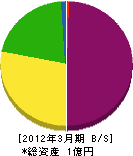 安田組 貸借対照表 2012年3月期