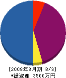 石川県内装営繕（同） 貸借対照表 2008年3月期