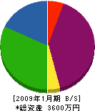 三田工業 貸借対照表 2009年1月期