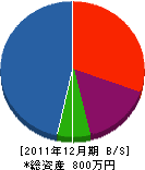 中村塗装 貸借対照表 2011年12月期