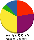 横野組 貸借対照表 2011年12月期