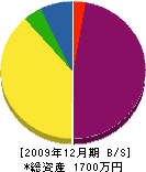 竹中造園 貸借対照表 2009年12月期