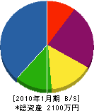 藤村組 貸借対照表 2010年1月期